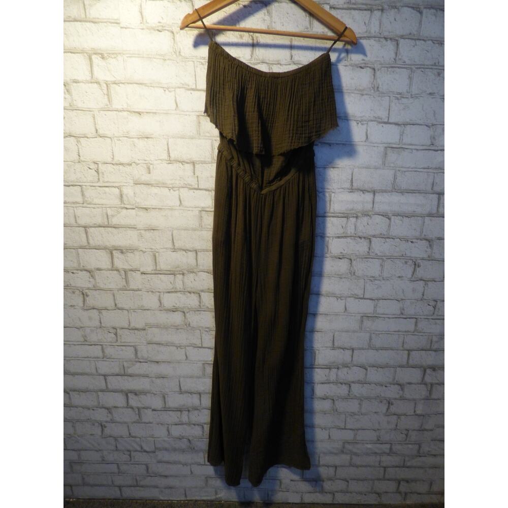 Michael Stars Olive Green Cotton Gauze Riya Jumpsuit S NEW